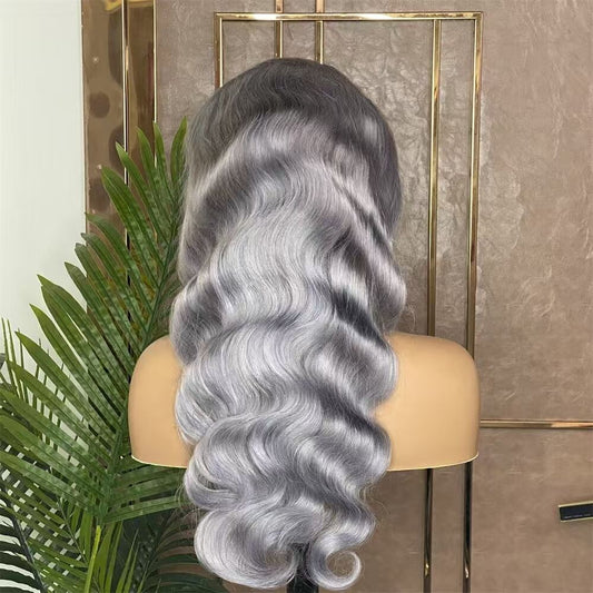 DBO Grey Hair 13×4 Lace Wig Body Wave 16-28 inch