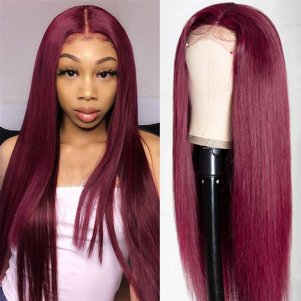 DBO 99J Straight Hair Wig with13x4 Lace Frontal