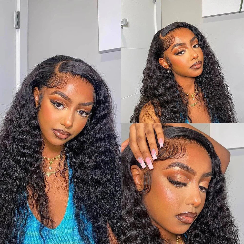 DBO Curly Human hair Wig 4x4 Lace Closure