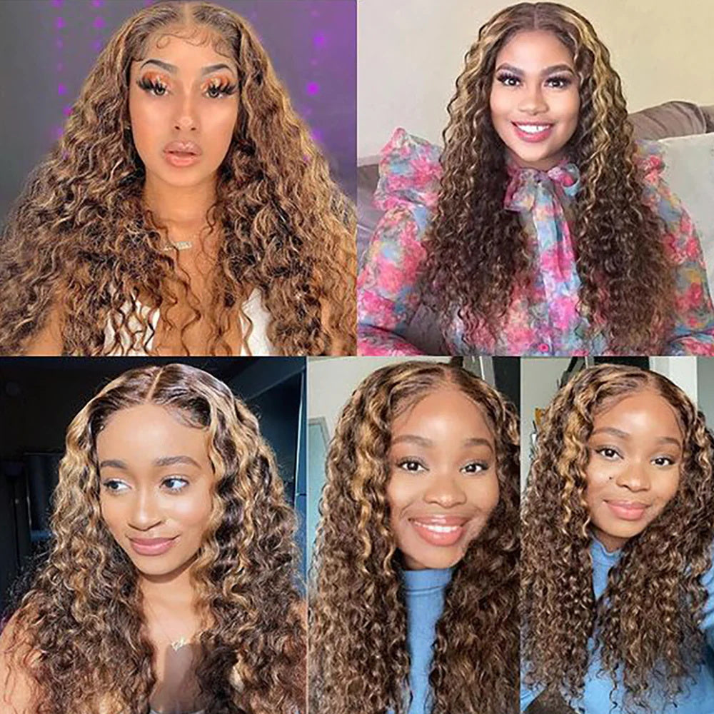 DBO Highlight Deep Wave 4x4 Lace Closure Wig 28