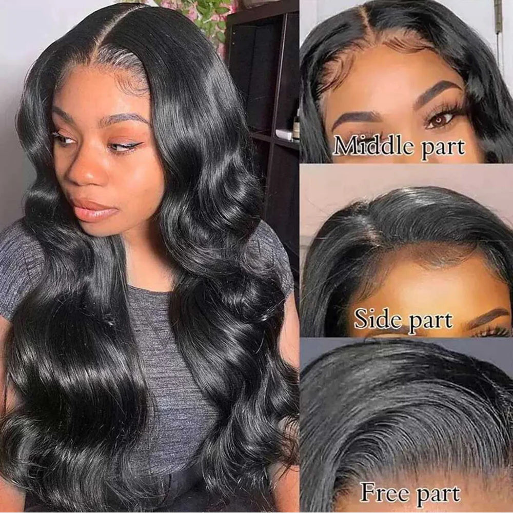 DBO Human hair Body Wave Wig  with13x4 Lace Frontal