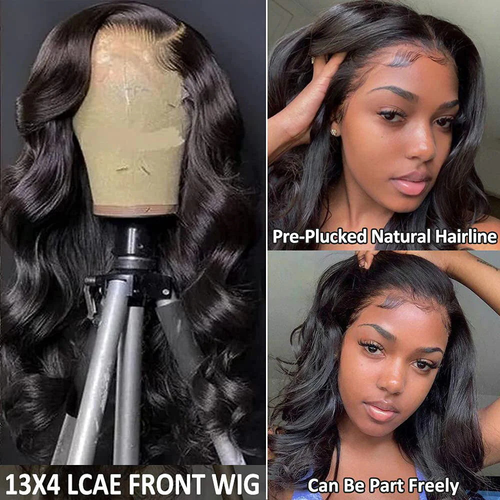 DBO Human hair Body Wave Wig  with13x4 Lace Frontal