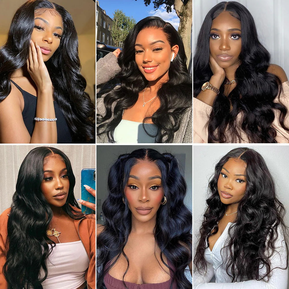 DBO Human hair Body Wave Wig  with13x4 Lace Frontal