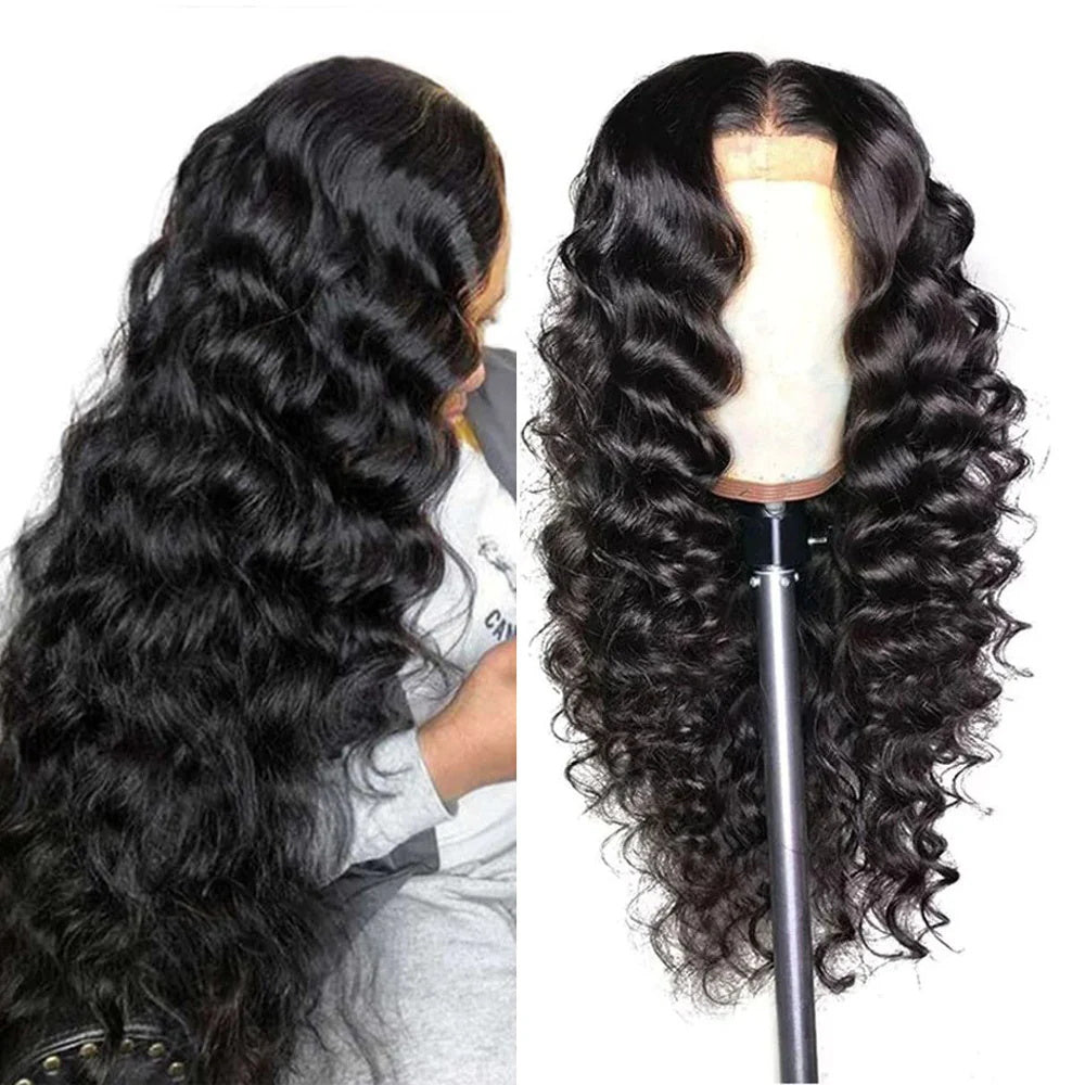 DBO Human hair Loose Wave Wig with 13x4 Lace Front  30