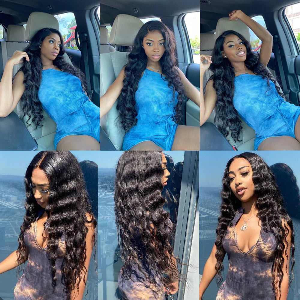 DBO Human hair Loose Wave Wig with 13x4 Lace Front  30