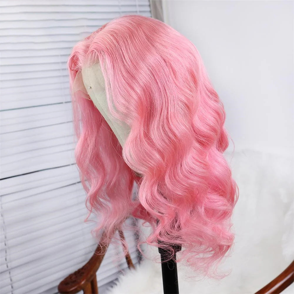 DBO Pink Wig Body Wave Wig with 13x4 Lace Frontal 32